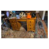 Vintage Maple Desk 48 In Long