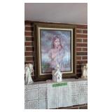 large framed print of a young girl