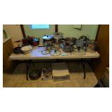 Lot Of Pots Pans Kitchen Items As Shown