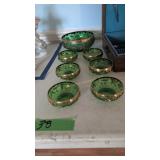 Green Delaware Glass Master Barry Bowl 6 Small