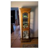 Mirrored Back Lighted Curio Cabinet 19 X13 X76