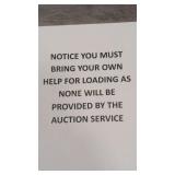 Notice you must bring your own help for loading