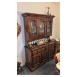 MCM glass top hutch 50x 74 x 19