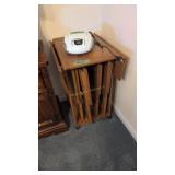 drop leaf roll around cart with four folding