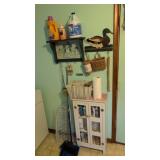 Small Two-door Cabinet Dust Pans Wire Shelf