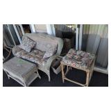 wicker porch furniture loveseat rocker coffee