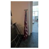 US flag and Marine corps flag
