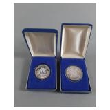 Two 1986 N.Y. Mets .999 Silver Coins