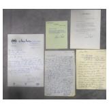 4pc Baseball Signed Letters Lot