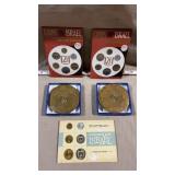 5pc Vtg NIP Coins Of Israel & Paperweight