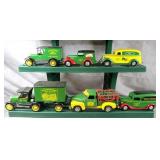 6pc Ertl Diecast John Deere Trucks & Banks