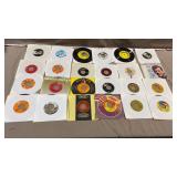 24pc Vtg 45rpm Records w/Pop Culture