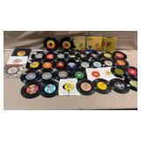 39pc Vtg 45rpm Records w/Beatles & Rolling Stones