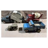4pc Vtg Metal Tonka Ttucks