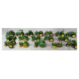 17pc Danbury Mint John Deere Tractor Ornaments