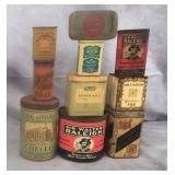Antique & Vintage Advertisng Tins Grouping