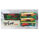 5pc 1990's Ertl Diecast Texaco Banks Lot