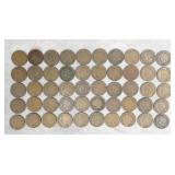 50pc 1900-1907 U.S. Indian Head Cent Lot