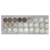 31pc 1874-1937 US Coinage Lot