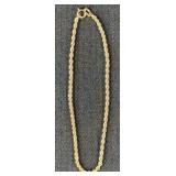 10K Yellow Gold Rope Chain Bracelet