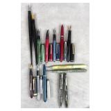 13pc Vintage Fountain Pens/Mechanical Pencils Lot