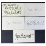 5pc June Lockhart Autographed 3x5 Cards