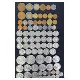 U.S. & Foreign Coins w/ Silver & $15.85 Face Value