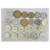 24 pc Vintage Transit Tokens Lot
