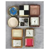 5pc Vintage Travel Clocks Lot