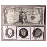 1935 Silver Certificate & 1977/78 Ike Dollars