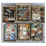 75pc Vintage Miniature Plastic Figures Lot