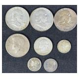 $2.55 Face Value 1941-64 90% Silver U.S. Coins