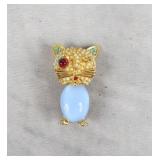Vintage Philip Hulitar Signed Jelly Belly Cat Pin