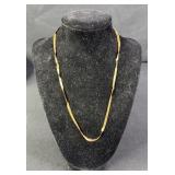 14K Yellow Gold Italy Herringbone Necklace