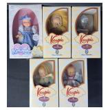 5pc Wizard Of OZ Ashton-Drake Kewpie Dolls