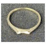 14K Gold Curved Contour Ring