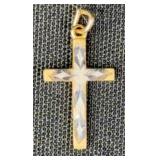 14K Yellow Gold Cross Pendant