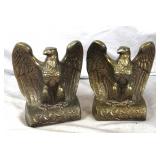 Vintage Brass American Eagle Bookends