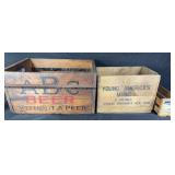 Vintage Wood Advertising Crates