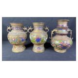 Antique Japanese Champleve Vases