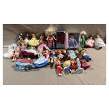 28pc Vtg Small Dolls