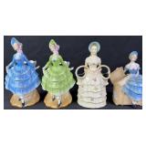 Vintage German & Japanese Female Figural Vases