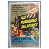 1958 Notorious Mr. Monks One Sheet Movie Poster