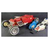 Marx Big Red Hot Rod & Evel Knieval Formula 1