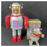 Tin & Plastic Robot Toys w/ Astro Scout