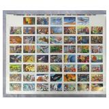 1985 Jets Rockets Spacemen Uncut Card Sheet