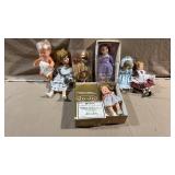 8pc Vtg Large Dolls