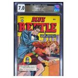 CGC 7.0 Pedigree Blue Beetle #55 1948 Fox Comic