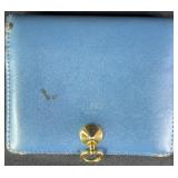 Fendi By The Way Blue Leather Bifold Wallet
