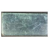 Yves Saint Laurent Dark Teal Embossed Long Wallet